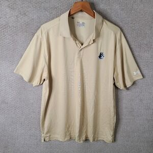 Wofford Terriers Shirt Men XL Gold Polo Under Armour Heatgear Loose NCAA Stretch